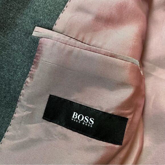 Boss Hugo Boss Sport Coat US Mens 42R Scorsese Movie Gray Wool Blazer - Picture 3 of 6